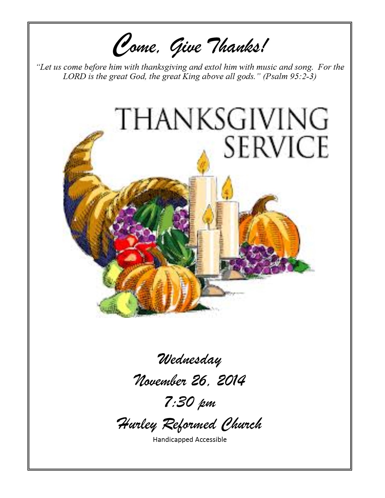 thanksgiving eve service